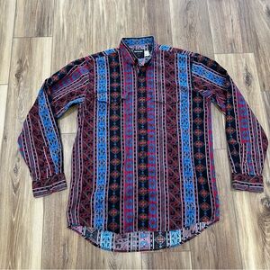 Vintage Frontier Series Western Southwest Geometric Shirt, Large